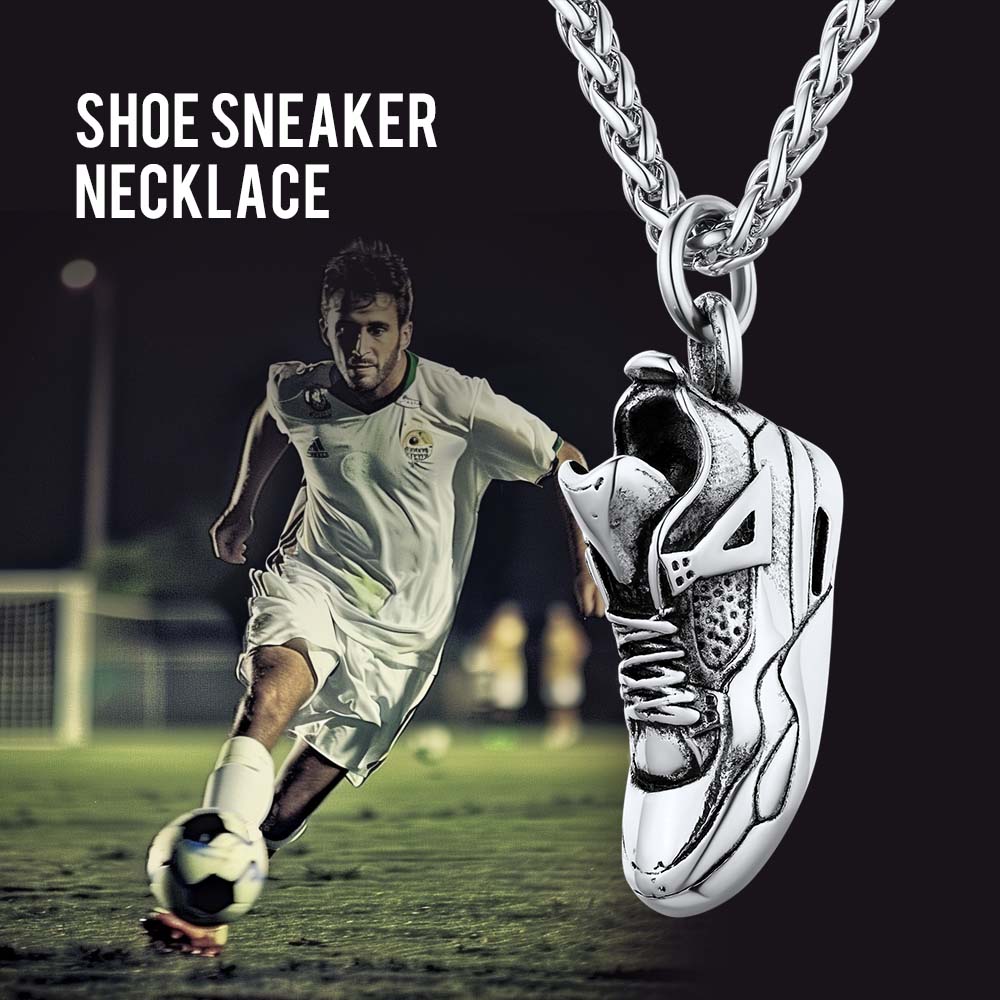 Sport Shoe Sneaker Necklace Pendant for