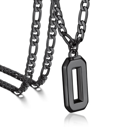 Sports Jersey Number Pendant Necklace With Figaro Chain for
