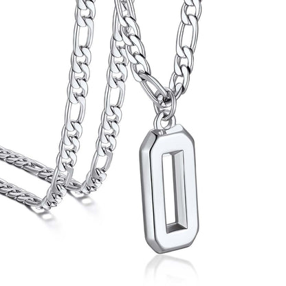 Sports Jersey Number Pendant Necklace With Figaro Chain for