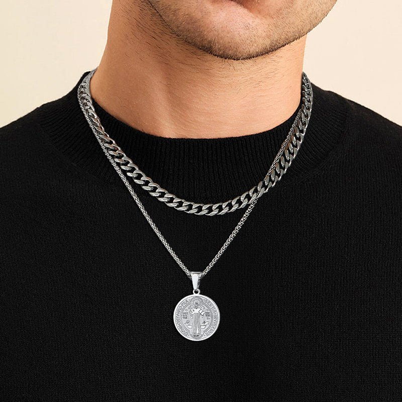 Christian St. Benedict Medal Necklace for