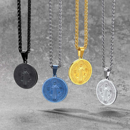Christian St. Benedict Medal Necklace for