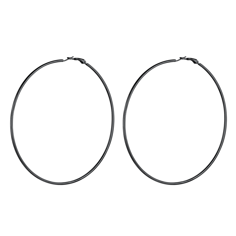 Lightweight Large Hoop Earrings for Lobster Clasp