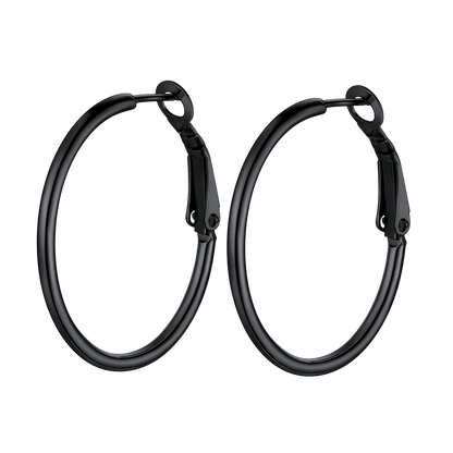 Lightweight Large Hoop Earrings for Lobster Clasp