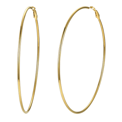 Lightweight Large Hoop Earrings for Lobster Clasp