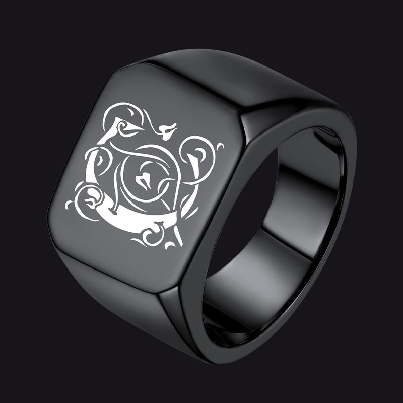 Customized Stainless Steel Signet Signet Ring Gifts for Dad Son