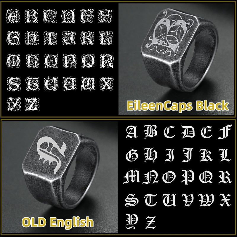 Customized Stainless Steel Signet Signet Ring Gifts for Dad Son