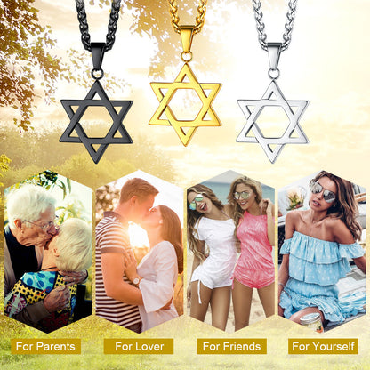 Jewish Magen Star of David Necklace for