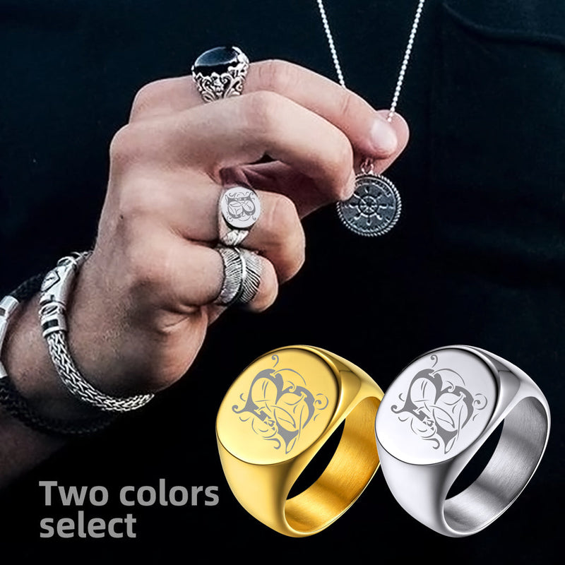 Customized Statement Signet Ring Gifts for