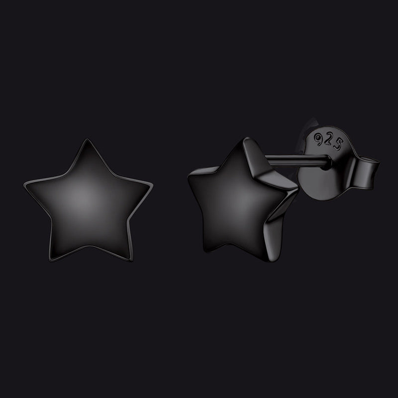 925 Sterling Silver Star Stud Earrings Gift for