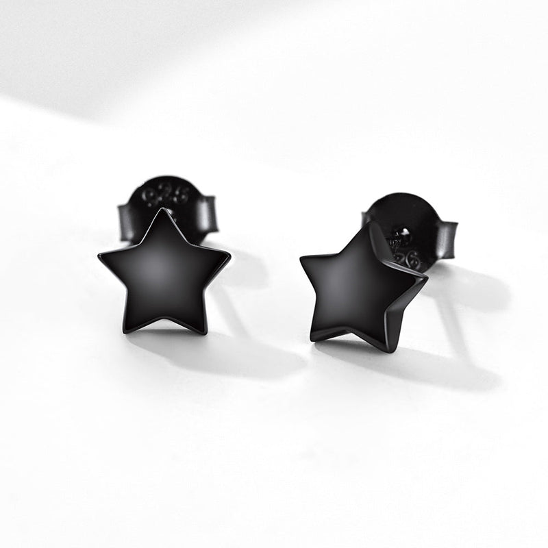 925 Sterling Silver Star Stud Earrings Gift for