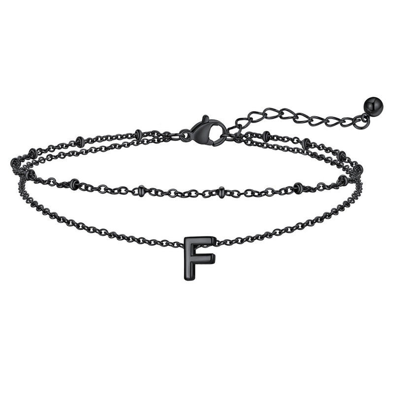Dainty A-z Initial Layered Ankle Bracelet for Mom