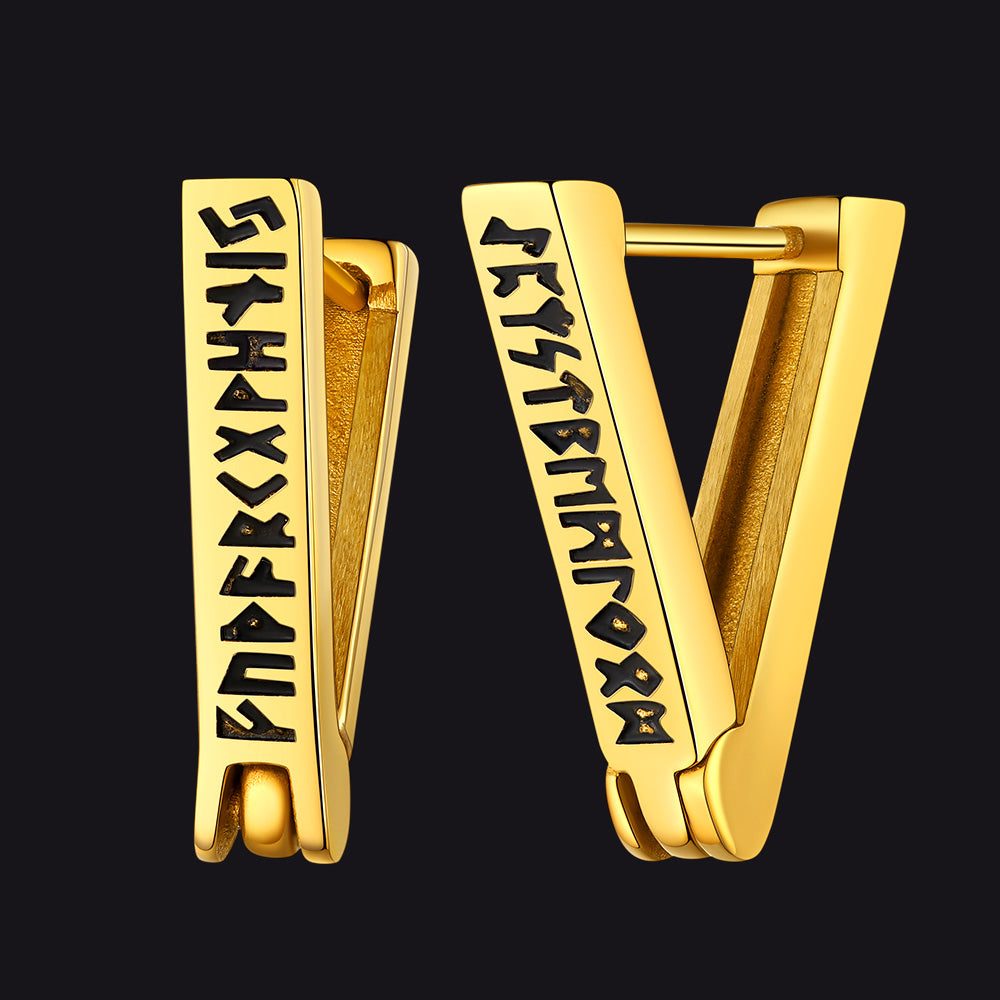 Classic Triangle Huggie Hoop Earrings for