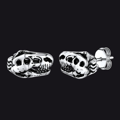 Punk Dinosaur Earrings Studs for
