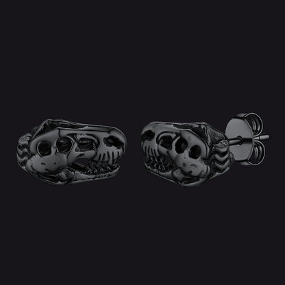 Punk Dinosaur Earrings Studs for