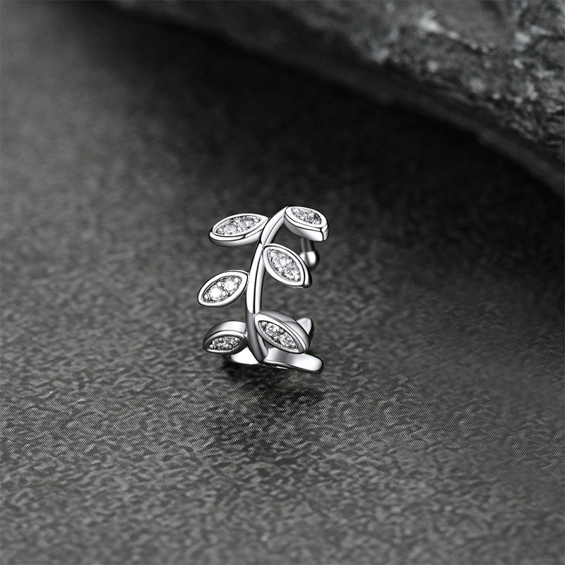 925 Sterling Silver Clip on Cartilage Zircon Ear Cuff Earrings 1pc