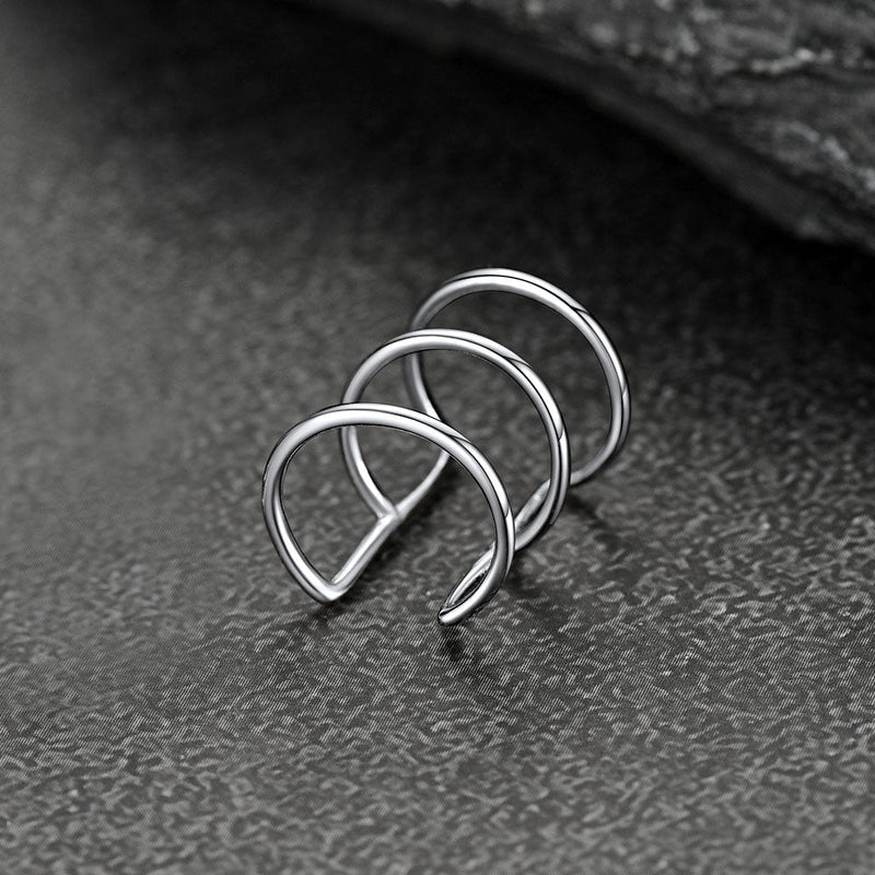 Sterling Silver Cartilage Ear Cuff Wrap Earrings 1pc