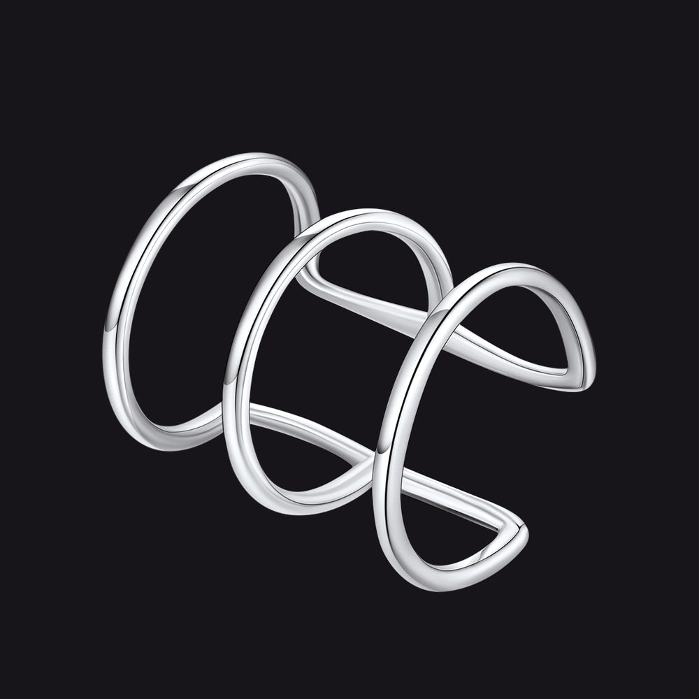 Sterling Silver Cartilage Ear Cuff Wrap Earrings 1pc