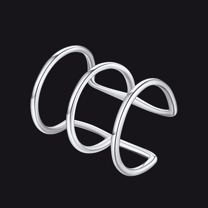 Sterling Silver Cartilage Ear Cuff Wrap Earrings 1pc