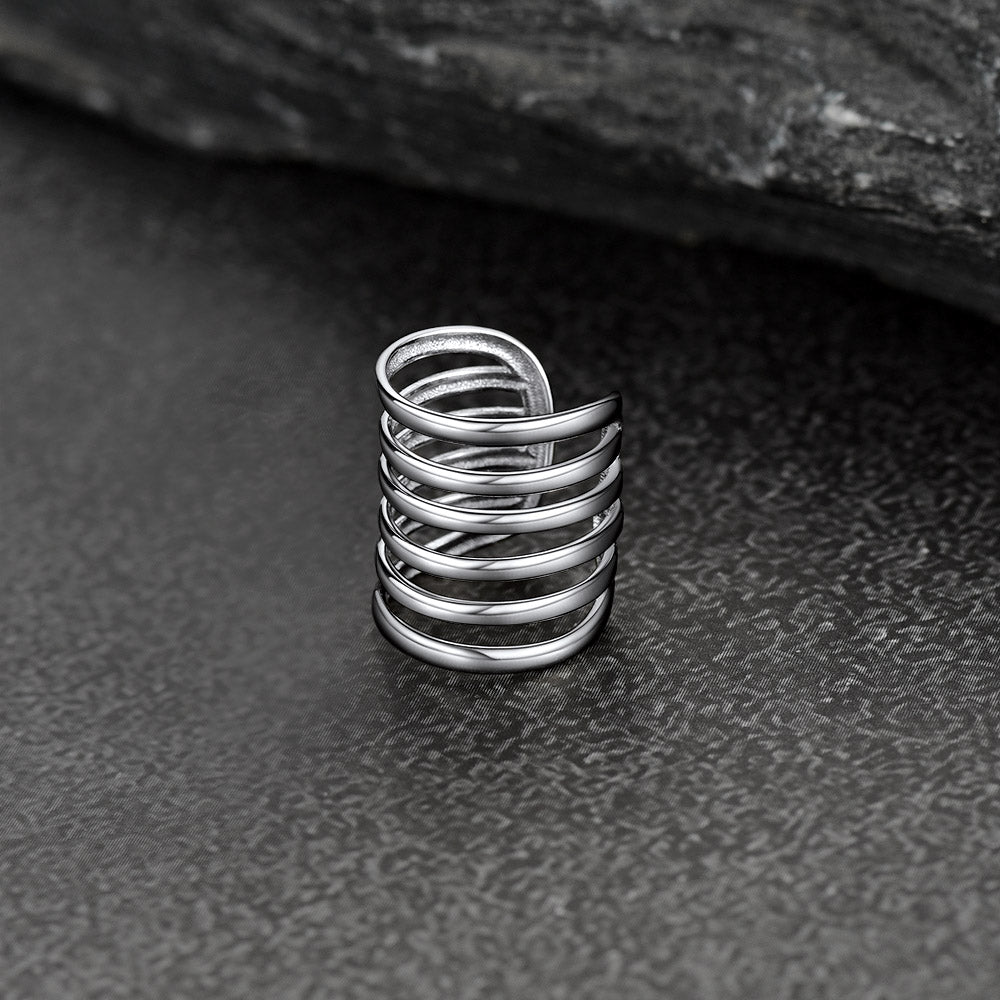 925 Sterling Silver Ear Clip Cuff Cartilage Wrap Earrings 1pc