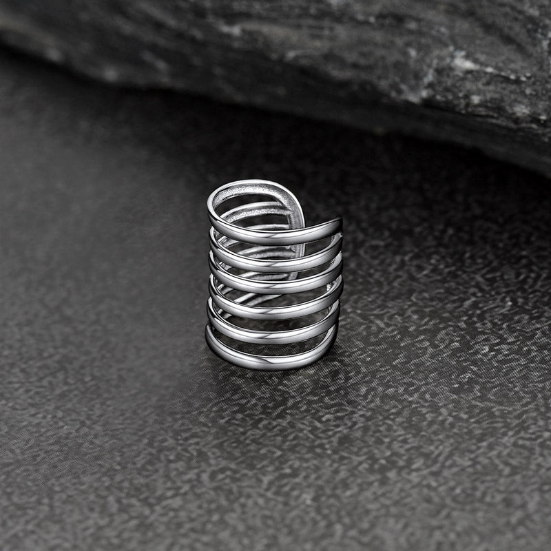 925 Sterling Silver Ear Clip Cuff Cartilage Wrap Earrings 1pc