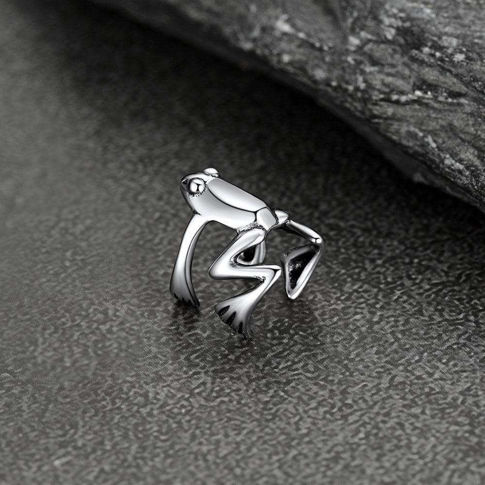 925 Sterling Silver Frog Ear Cuff Cartilage Earrings 1pc