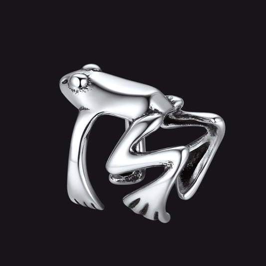 925 Sterling Silver Frog Ear Cuff Cartilage Earrings 1pc