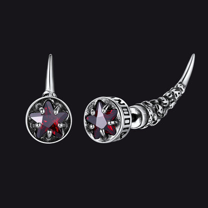 Viking Rune Fang Stud Earrings for – Nordic Star Cz Earrings