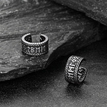 Viking Runes Ear Cuff Clip-on Earrings for
