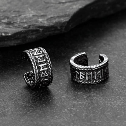 Viking Runes Ear Cuff Clip-on Earrings for