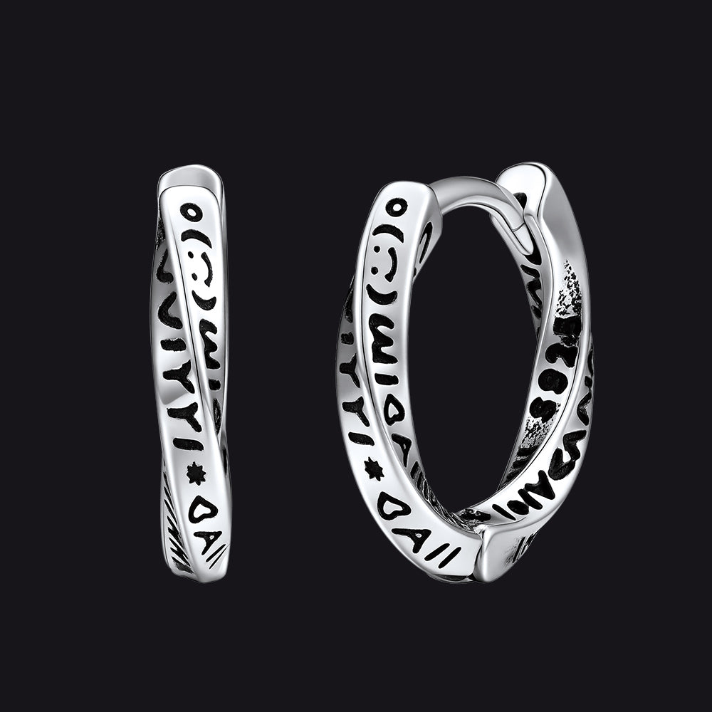 Minimalism Mobius Hoop Earrings for