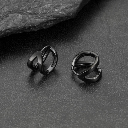 Minimalism Double Hoop Huggie Earrings for