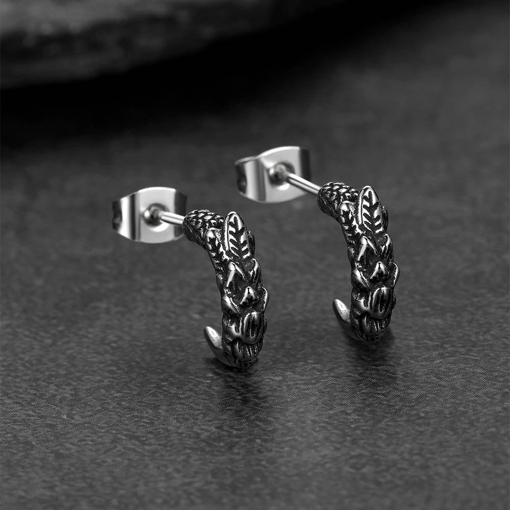 Gothic Native American Tribal Eagle Claw Earrings Animal Jewelry for
