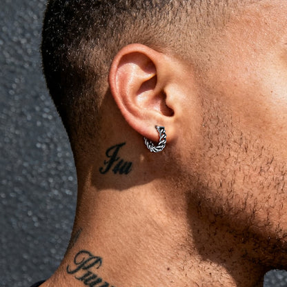 Tribal Chain Hoop Earrings for