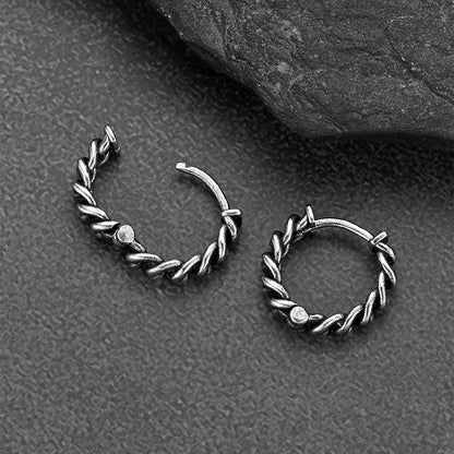 Tribal Chain Hoop Earrings for