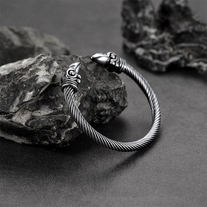 Faithheart Viking Raven Cuff Bracelet Bangle for