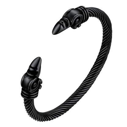 Faithheart Viking Raven Cuff Bracelet Bangle for