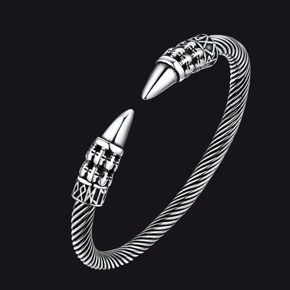 Viking Runes Skull Arm Ring Dangle Bracelet for