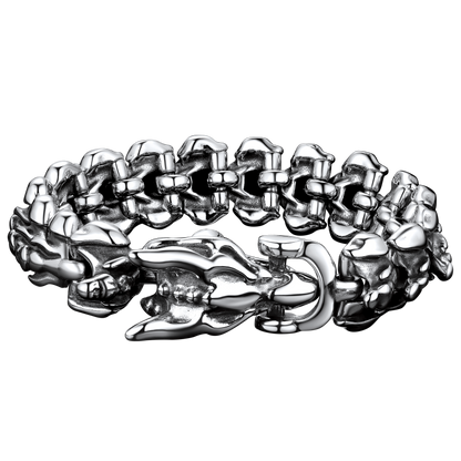 Viking Dragon Head Bracelet Stainless Punk Bracelet