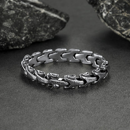 Chunky Dragon Chain Bracelet for in Stainless Steel