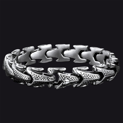 Chunky Dragon Chain Bracelet for in Stainless Steel
