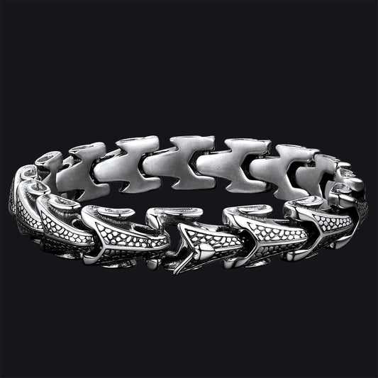 Chunky Dragon Chain Bracelet for in Stainless Steel
