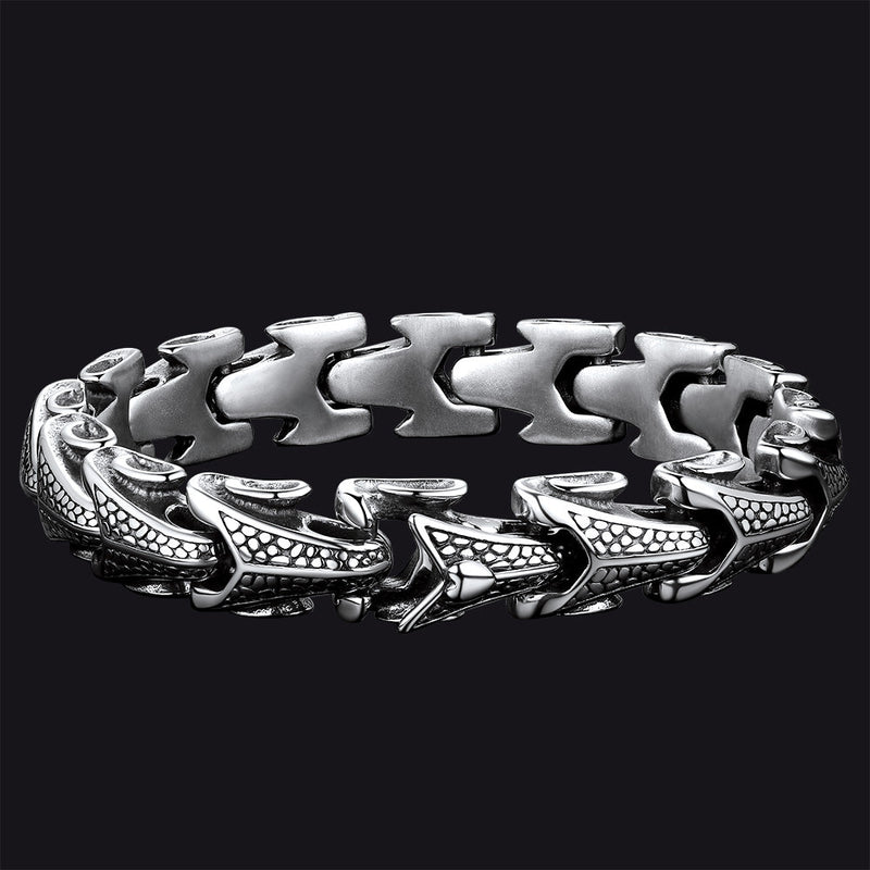 Chunky Dragon Chain Bracelet for in Stainless Steel