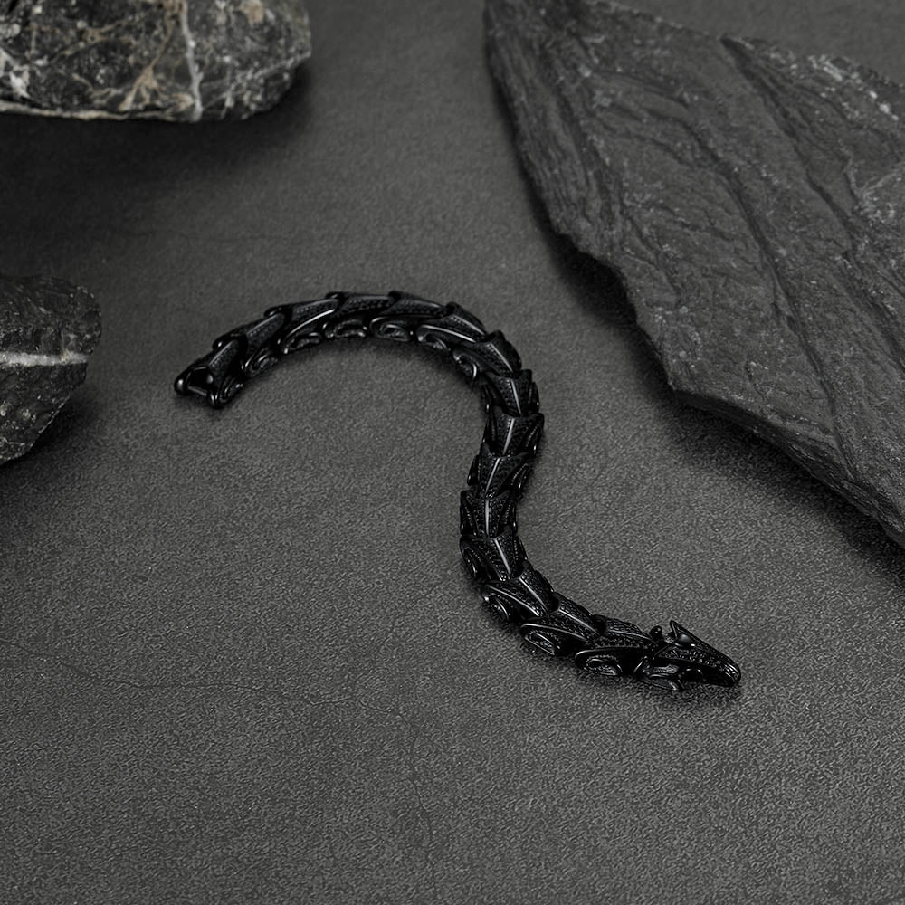 Chunky Dragon Chain Bracelet for in Stainless Steel