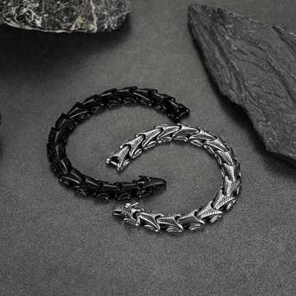 Chunky Dragon Chain Bracelet for in Stainless Steel