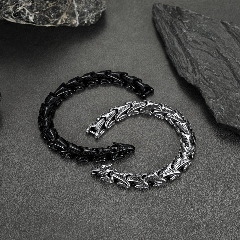 Chunky Dragon Chain Bracelet for in Stainless Steel