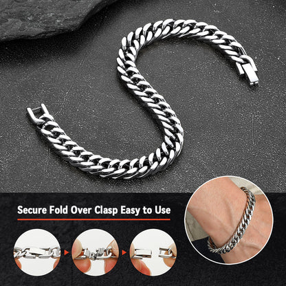 Thick Cuban Link Bracelet for in Stainless Steel