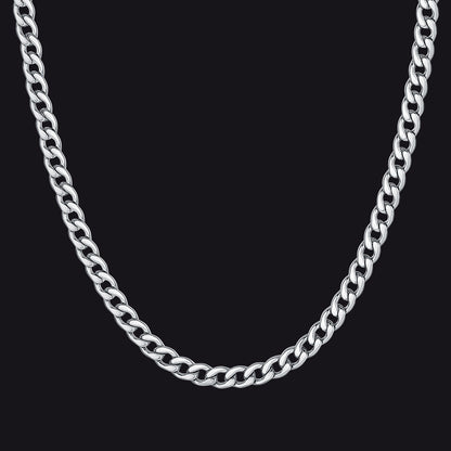 Sturdy Cuban Link Chain Necklace Lobster Clasp for