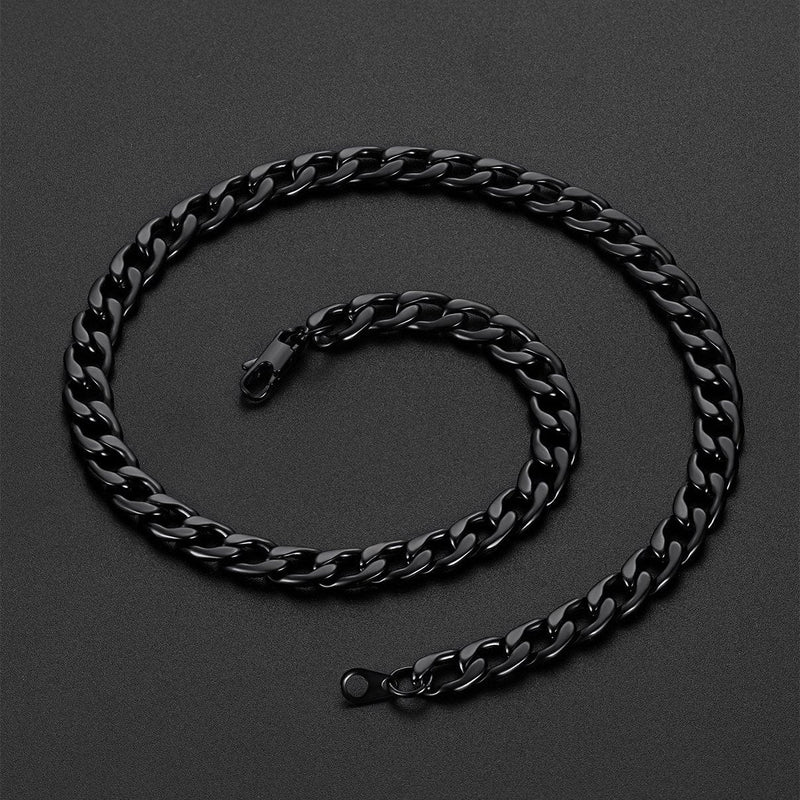 Sturdy Cuban Link Chain Necklace Lobster Clasp for