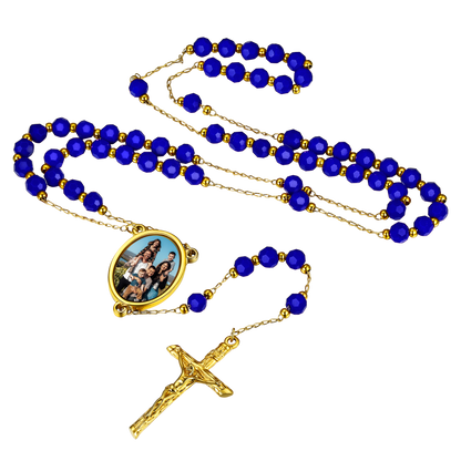 Personalized Photo Rosary Beads Cross Necklace With Picture for