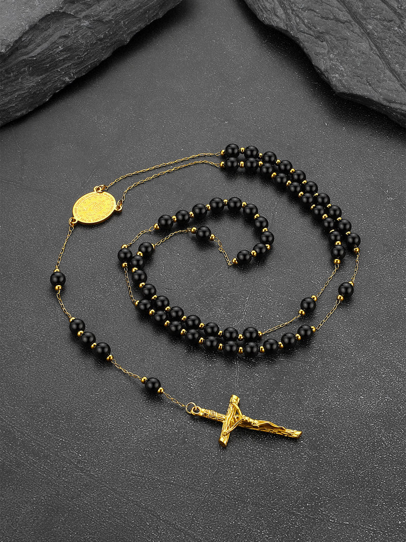 Catholic Virgin Mary Rosary Beads Necklace for